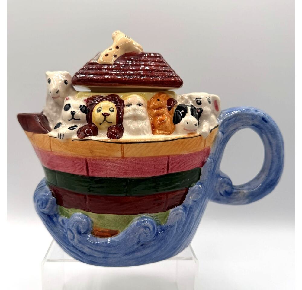 Vintage Noah's Ark Ceramic Teapot